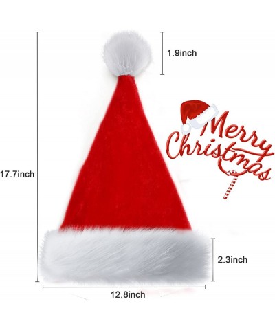 Christmas Hat Santa Claus Hats Thicken Xmas Holiday Hat Unisex Adults Women Men for Festive Party Supplies $18.38 Kids' Party...