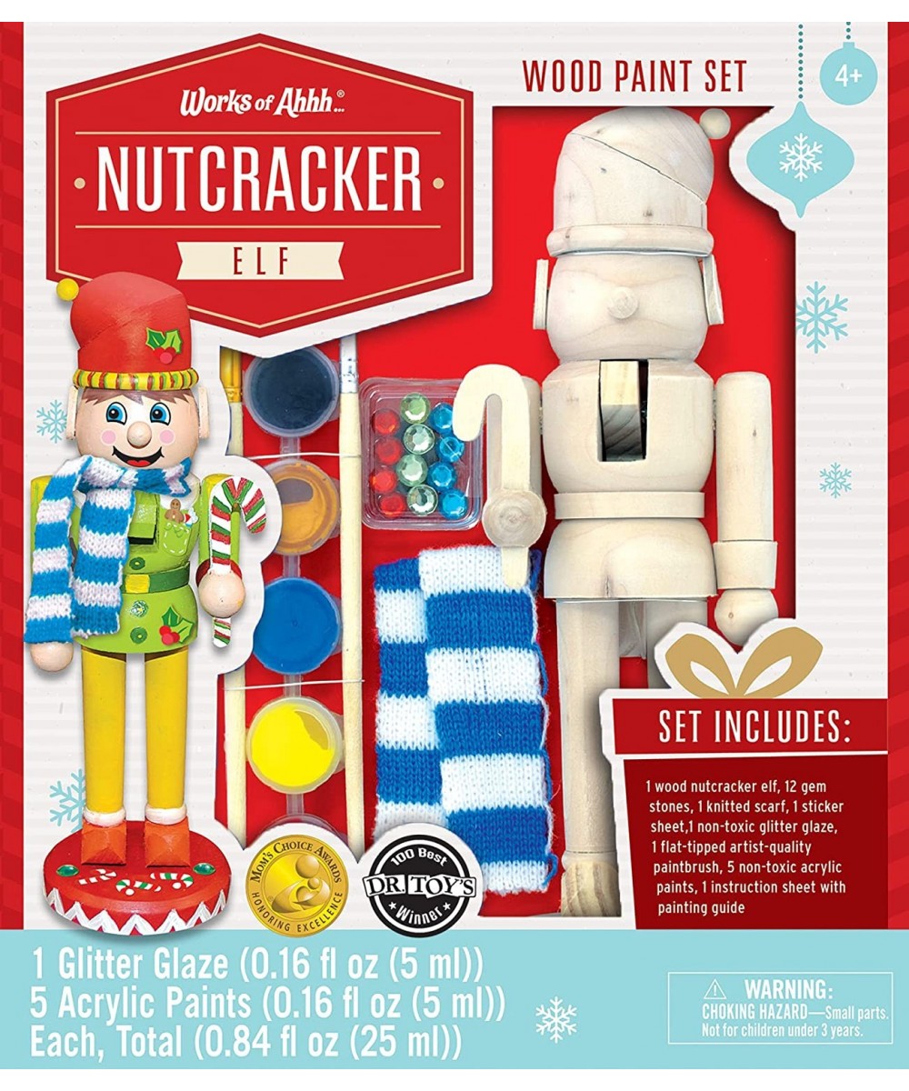 Holiday Craft Set - Nutcracker Elf Wood Paint Kit $29.94 Craft Kits