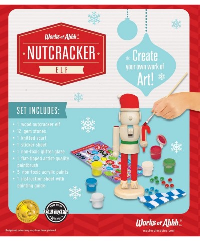 Holiday Craft Set - Nutcracker Elf Wood Paint Kit $29.94 Craft Kits