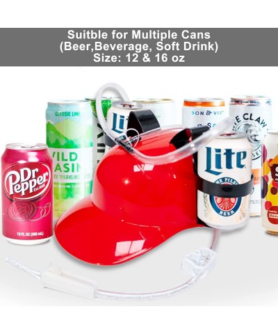 Beer Hat Funny Hat for Drinking Soda Beer Helmet Drinking Accessories Gifts for Man $26.33 Kids' Party Hats