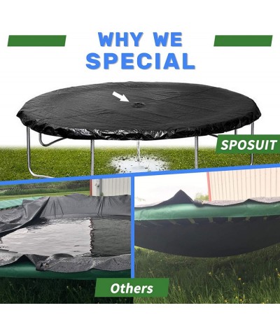 12/14/15ft Trampoline Cover Round Trampoline Cover Rain Snow Sun Shade Protection Cover Rainproof UV Resistant Wear-Resistant...