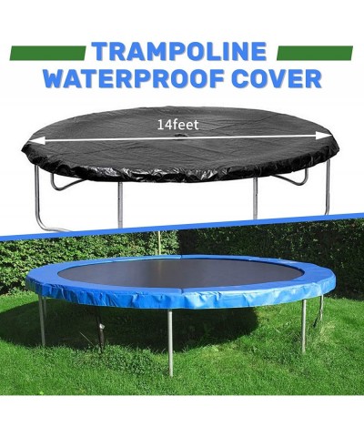 12/14/15ft Trampoline Cover Round Trampoline Cover Rain Snow Sun Shade Protection Cover Rainproof UV Resistant Wear-Resistant...