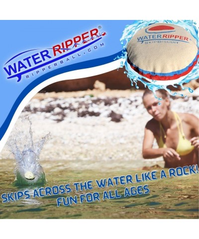 The SkipBiscuit Water Skipping Ball | Best Patented Low-Profile Water Ball That Skips Like a Rock | Safer Non-Neoprene Water ...