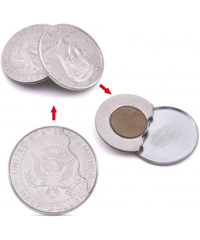 1pcs Magnetic Flipper Coin Butterfly Coin(USD Half Dollar Copy) Magic Tricks Comedy Close Up Magic Funny Coin Magic Easy to D...