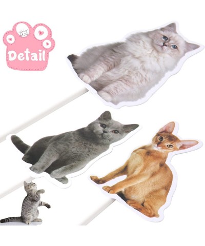 Cat Cupcake Toppers Cat Birthday Party Decoration Cat Theme Cake Decorations for Meow Kitty Cat Birthday Party Favors Supplie...