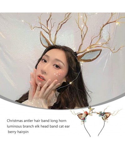 Christmas Reindeer Antlers Headband LED Cat Ears Hair Hoop Party Hats Headdress Christmas Party Faovr Supplies $27.05 Kids' P...