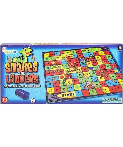 Snakes and Ladders Board Game for Kids Complete Set with Board 6 Pegs and Dice Classic Fun for Family Game Night and Classroo...