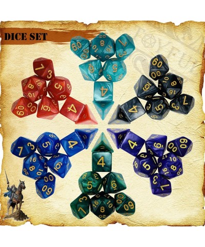 6 Sets DND Dice Polyhedral Dice Dungeons and Dragons Rolling Dice for RPG MTG Table Games Dice Bulk with Free Six Drawstring ...