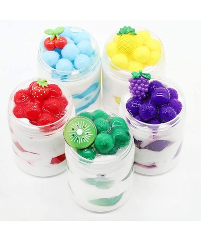 Fruit Ice Cream Slime Toy Colorful Fluffy Stretchy Floam Sluge Toy Comfortable Relieve Slime Clay Soft and Non Sticky DIY Sur...