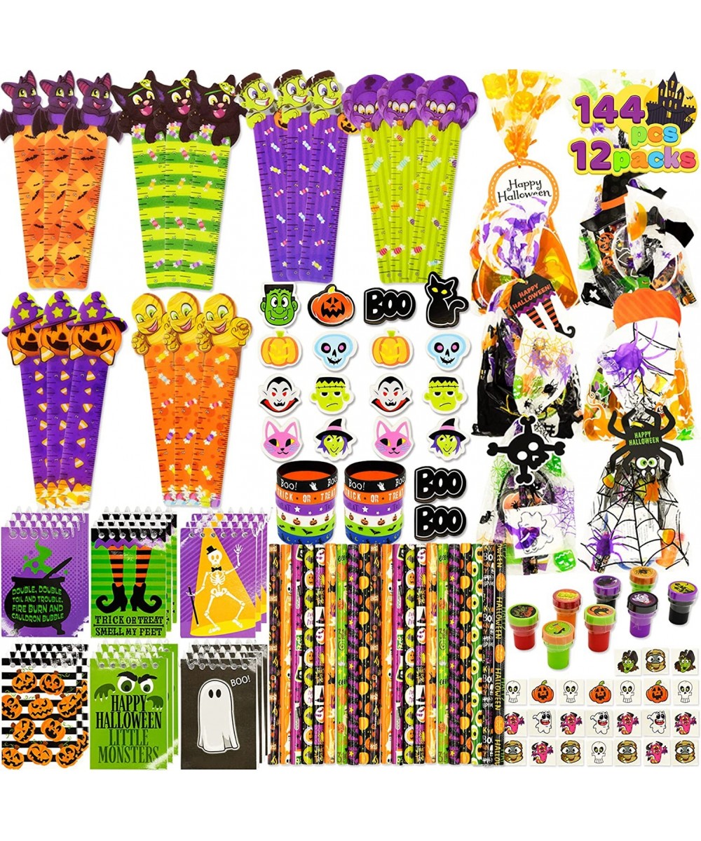 Halloween Party Favors Set 12 Pack Prefilled Goody Bags with Halloween Gift Tag Halloween Stationery Set Including Halloween ...