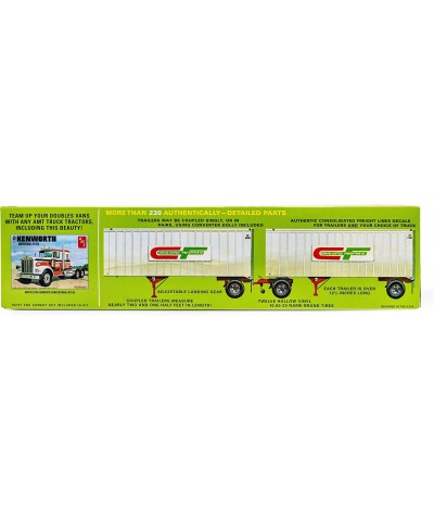 Double Header Tandem Van Trailers - 1/25 Scale Model Trailer Kit - 2 Buildable Haulers for Kids and Adults $72.28 Kids' Play ...