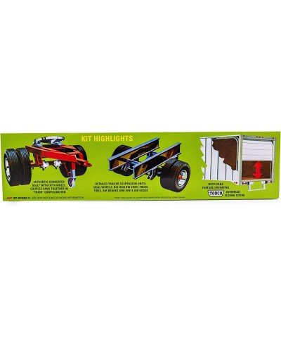 Double Header Tandem Van Trailers - 1/25 Scale Model Trailer Kit - 2 Buildable Haulers for Kids and Adults $72.28 Kids' Play ...