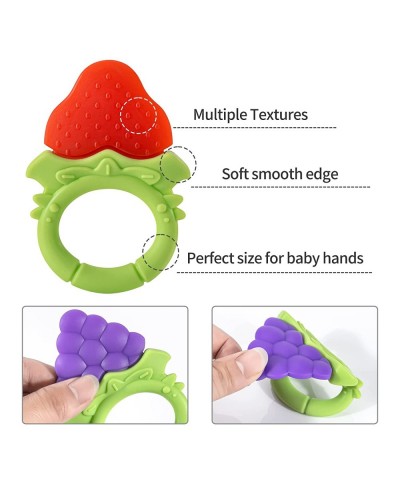 Teething Toys for Babies 0-6 Months&6-12 Months(6 Pack) - Silicone baby teething toys Set Baby Teether Chew Toys BPA-Free Nat...