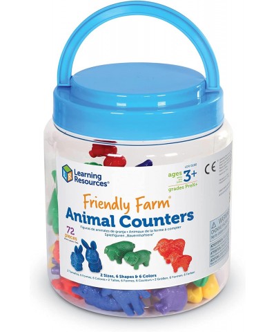 Friendly Farm Animal Counters - 72 Pieces Ages 3+ Toddler Learning Toys Preschool Learning Supplies Classroom Desk Pets Educa...