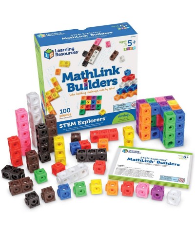 STEM Explorers Math Cubes Early Math Skills Mathlink Builders 100 Pieces Ages 5+ & STEM Explorers Homeschool Magnet Movers 39...