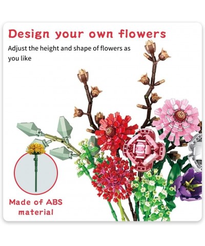 DIY Flower Bouquet Building Kit A Unique Flower Bouquet Stacking Blocks Gifts and Creative Project for Adults and Teens New 2...