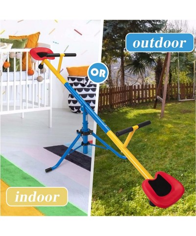 Kid’s Swivel Seesaw 360 Degrees Rotation Toddlers Metal Teeter Totter with Stopper Pole Indoor or Outdoor Kindergarten Activi...