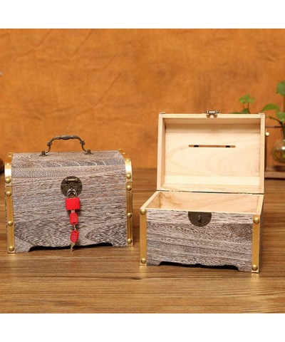 Cute Wooden Money Coin Box Storage Saving Pot Jar Piggy Bank Holiday Kids Gift Safe Coin Bank Sturdy Money Saving Jar Make Sa...