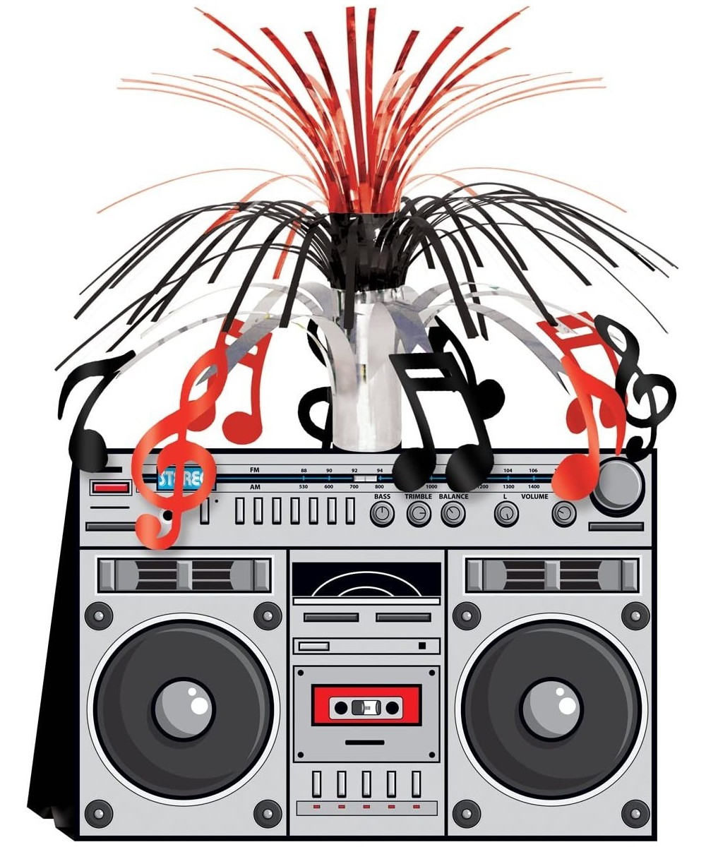 1980’s Hip Hop Decorations for Old School Party 80’s Theme Retro Boom Box Centerpiece 14" Gray/Black/Red $13.29 Kids' Party C...