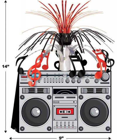 1980’s Hip Hop Decorations for Old School Party 80’s Theme Retro Boom Box Centerpiece 14" Gray/Black/Red $13.29 Kids' Party C...