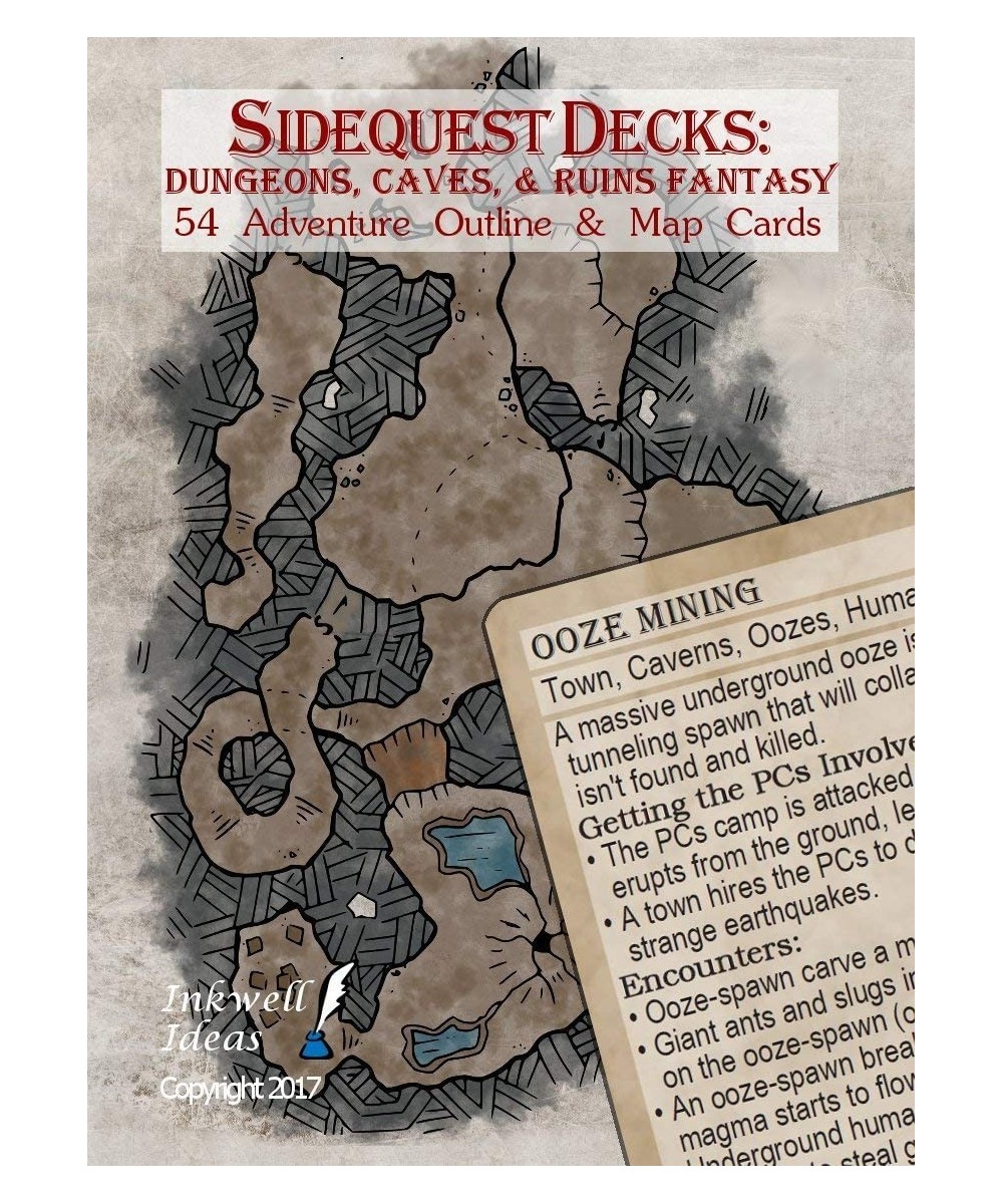 Sidequest Decks: Dungeons Caves & Ruins Fantasy $26.48 Board Games