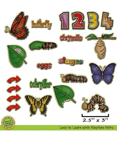 Butterfly Life Cycle Felt Set | 17 PRECUT & Ready to Play Felt Figures for Flannel Board Teaching for Toddlers Preschoolers a...