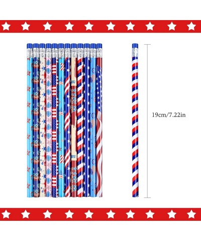 48 Pieces Kids Party Bag Filler Set American Flag Patriotic Halloween Christmas Pencils Party Goody Bag Fillers for School Su...