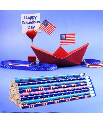 48 Pieces Kids Party Bag Filler Set American Flag Patriotic Halloween Christmas Pencils Party Goody Bag Fillers for School Su...