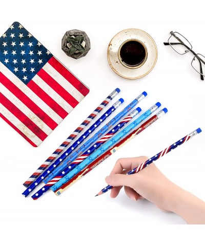 48 Pieces Kids Party Bag Filler Set American Flag Patriotic Halloween Christmas Pencils Party Goody Bag Fillers for School Su...