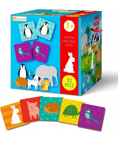 Memory Game - 16 Pairs Animal Memory Games for Kids 3 and Up Memory Matching Game for Toddlers Education Non Toxic Memory Car...