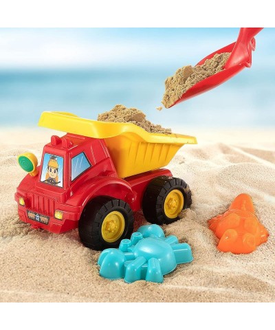 Beach Sand Toys for 3 4 5 6 7 Year Old Boys w/ Water Wheel Dump Truck Bucket Shovels Rakes Watering Can Molds Outdoor Tool Ki...