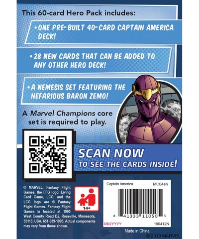 Marvel Champions The Card Game Captain America HERO PACK Strategy Card Game for Adults and Teens Ages 14+ 1-4 Players Average...