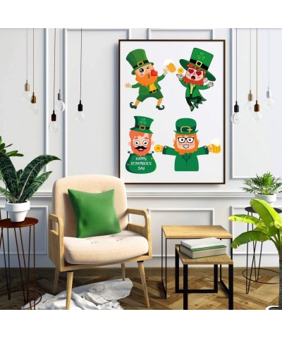 24 Sheets St.Patricks Day Make Your Own Stickers Decorative Face Leprechauns for Kids Boys Girls Sticker Mix and Match Shamro...