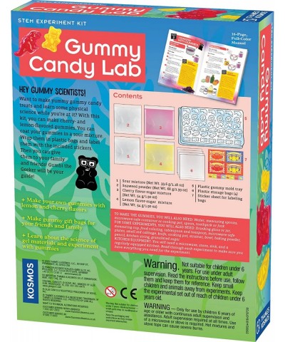 Gummy Candy Lab - Bears Fruit Dolphins & Dinosaurs! Sweet Science STEM Experiment Kit Make Your Own Gummy Candies in Cool Sha...