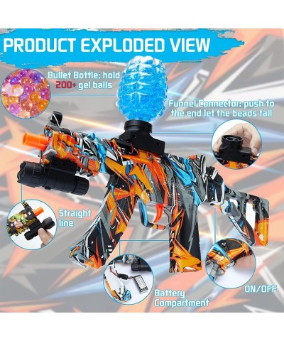 Gel Ball Blaster Toy Automatic Splatter Ball Summer Water Toy with 50000+ Water Beads Straight Line Goggle Outdoor Activities...