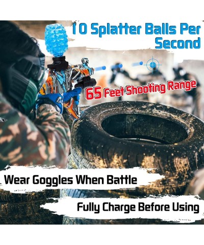 Gel Ball Blaster Toy Automatic Splatter Ball Summer Water Toy with 50000+ Water Beads Straight Line Goggle Outdoor Activities...