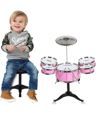 Mini Drum Sets for Kids 1 2 3 4 Years Old Musical Toys Percussion Instruments with 5 Drum 1 Cymbal and 2 Drumsticks (Pink) $8...