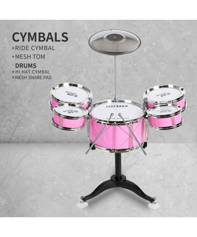 Mini Drum Sets for Kids 1 2 3 4 Years Old Musical Toys Percussion Instruments with 5 Drum 1 Cymbal and 2 Drumsticks (Pink) $8...