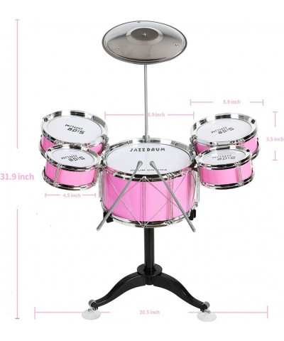 Mini Drum Sets for Kids 1 2 3 4 Years Old Musical Toys Percussion Instruments with 5 Drum 1 Cymbal and 2 Drumsticks (Pink) $8...