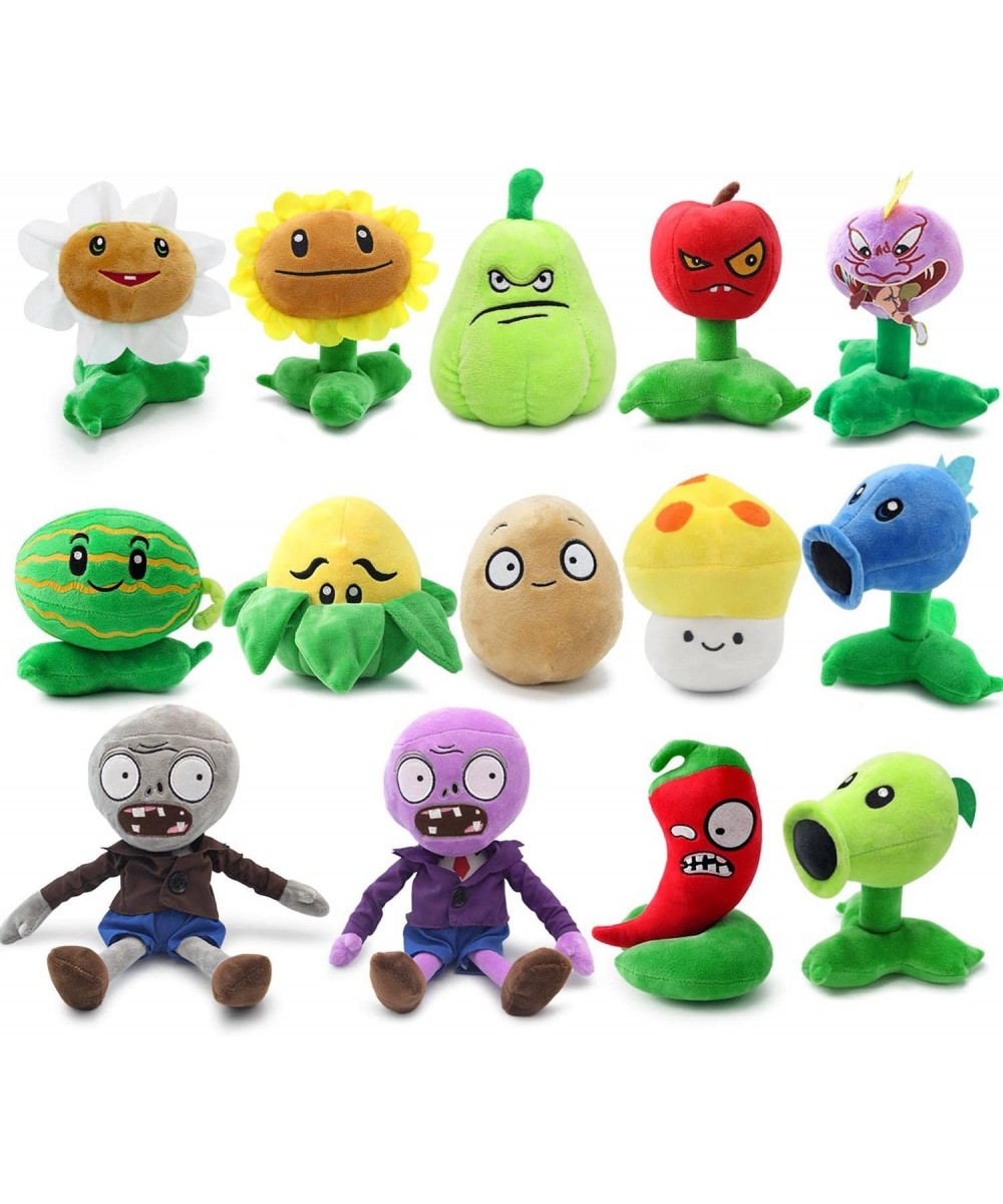 14pcs Plants and Zombies Plush vs Toys Sets PVZ Plush Stuffed Toys Soft Figure Doll Great Birthday Gifts for Boys and Girls $...