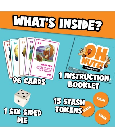 Oh Nutz! Card Game - Fun Family Games with Cards Tokens Die - Fast-Paced Card Games for Adults and Kids - Easy to Learn Card ...