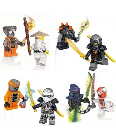 24 Pc Ninja Action Figures Set Big Collection Minifigures with Adjustable Figure Toys Ninja Fighting Weapon Boys Girls Childr...