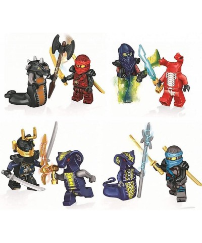 24 Pc Ninja Action Figures Set Big Collection Minifigures with Adjustable Figure Toys Ninja Fighting Weapon Boys Girls Childr...