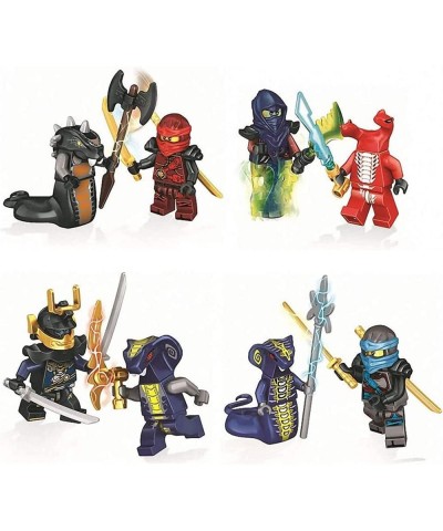 24 Pc Ninja Action Figures Set Big Collection Minifigures with Adjustable Figure Toys Ninja Fighting Weapon Boys Girls Childr...