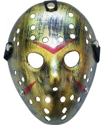 Horror Halloween Costume Hockey Mask Party Cosplay Props (Gold) $22.97 Kids' Dress-Up Accessories