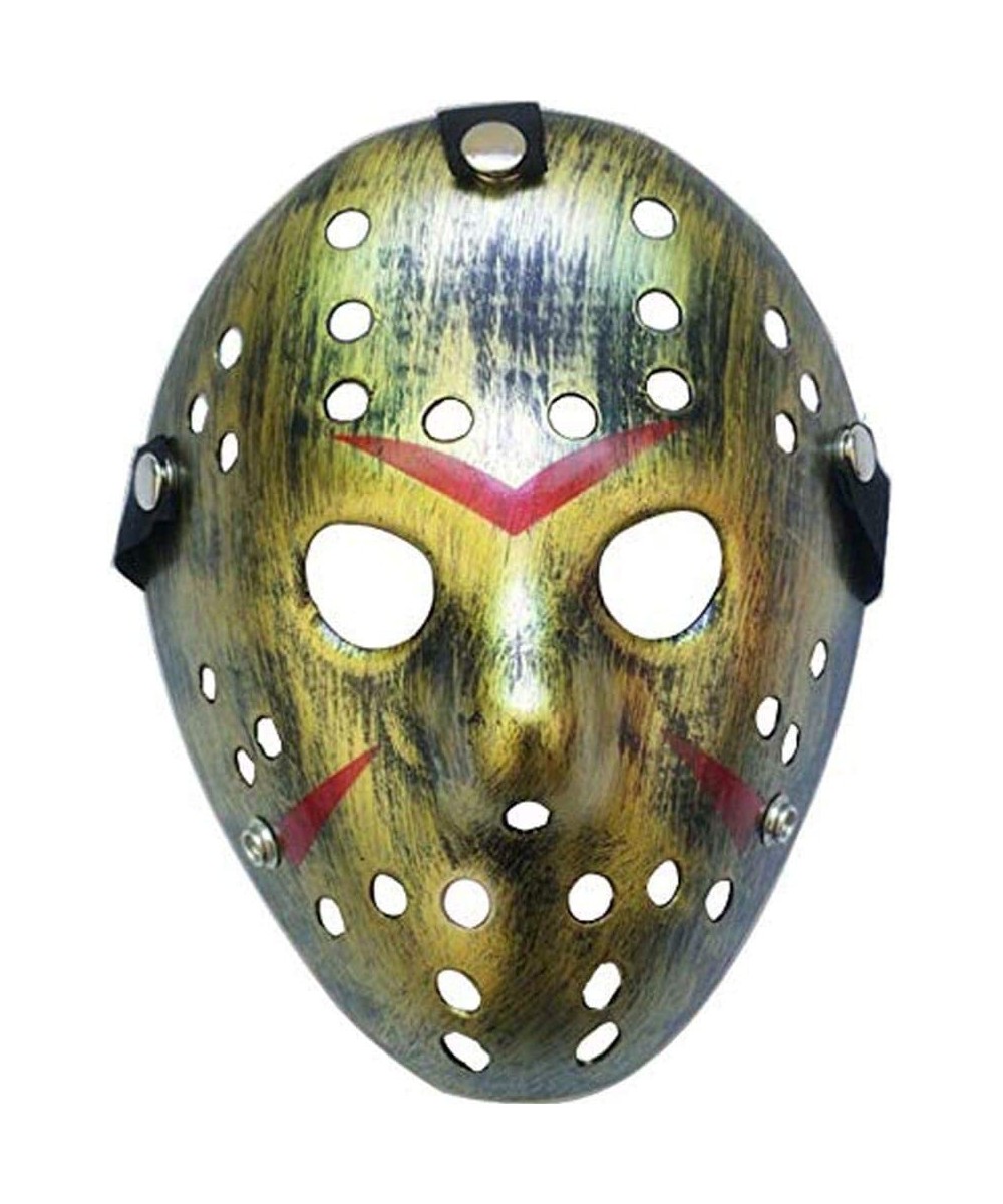 Horror Halloween Costume Hockey Mask Party Cosplay Props (Gold) $22.97 Kids' Dress-Up Accessories