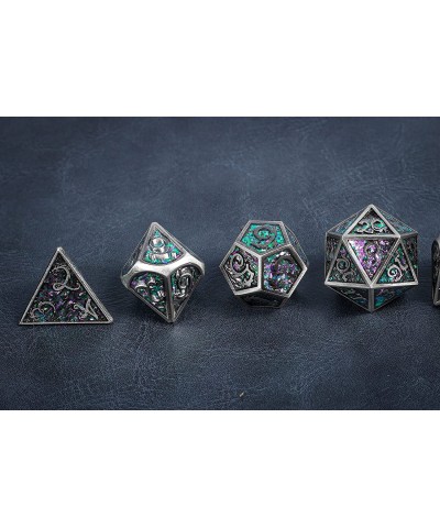 Mystical Forest of Elf DND Metal Dice Set for Dungeons and Dragons Gifts D&D D and D Pathfinder Accessories D20 Polyhedral Re...