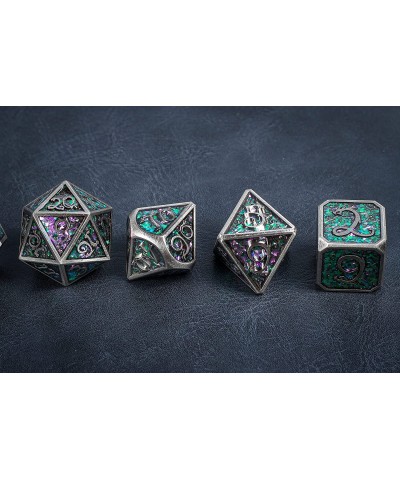 Mystical Forest of Elf DND Metal Dice Set for Dungeons and Dragons Gifts D&D D and D Pathfinder Accessories D20 Polyhedral Re...