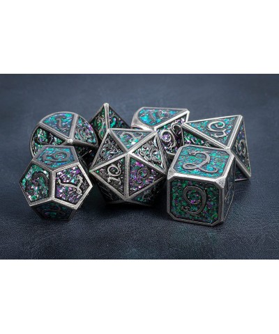 Mystical Forest of Elf DND Metal Dice Set for Dungeons and Dragons Gifts D&D D and D Pathfinder Accessories D20 Polyhedral Re...