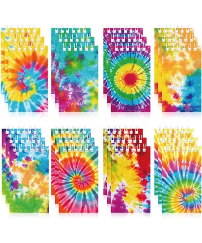 24 Pcs Mini Tie Dye Notebooks Pastel Art Party Small Notepads Tie Dye Spiral Pocket Notebook Party Hippie Mini Notepad for Ki...